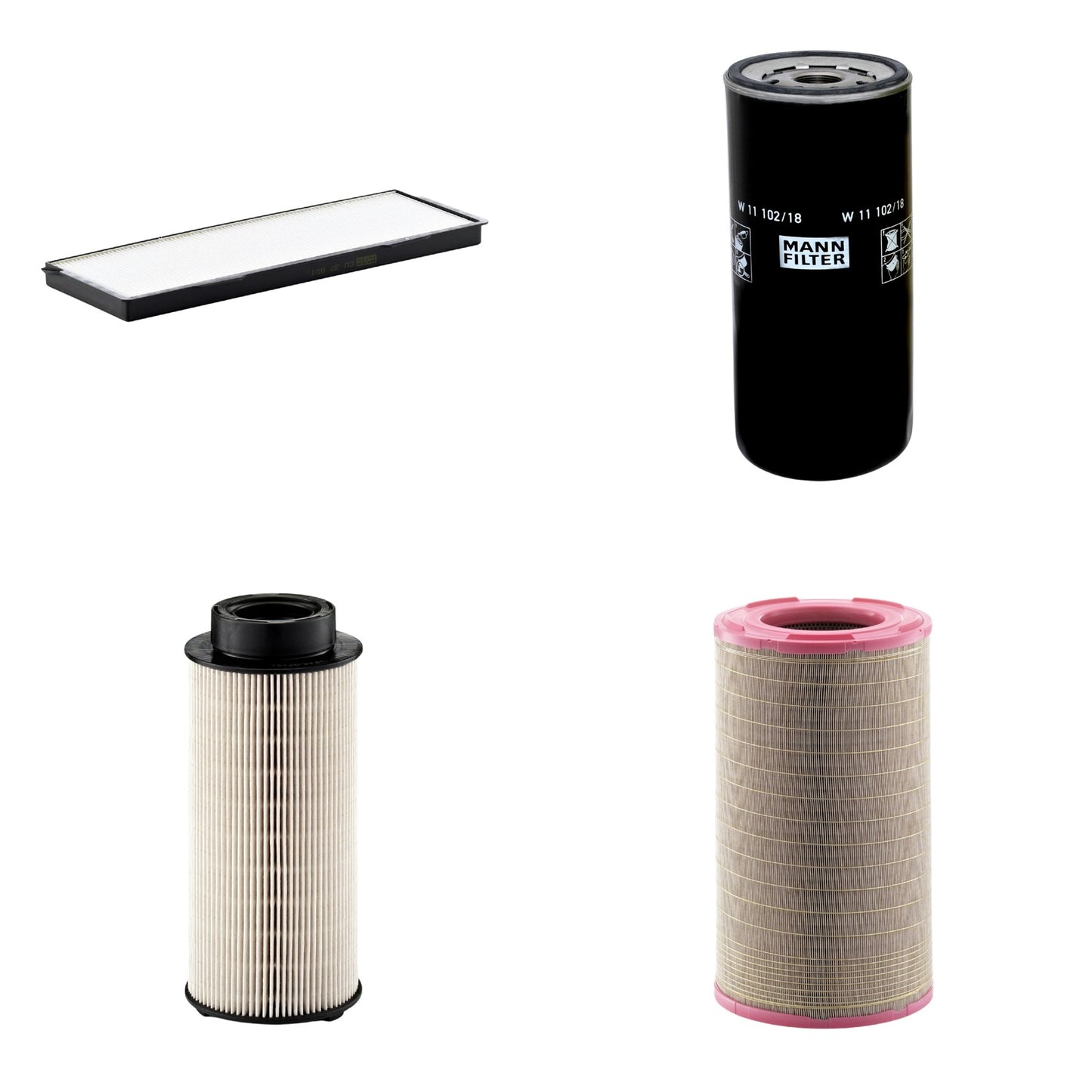 Kit Filtros de Ar Combustível Cabine Ar Condicionado Óleo - Mann-Filter - C301500 - CU37001 - PU941x - W11102/18 - (1)