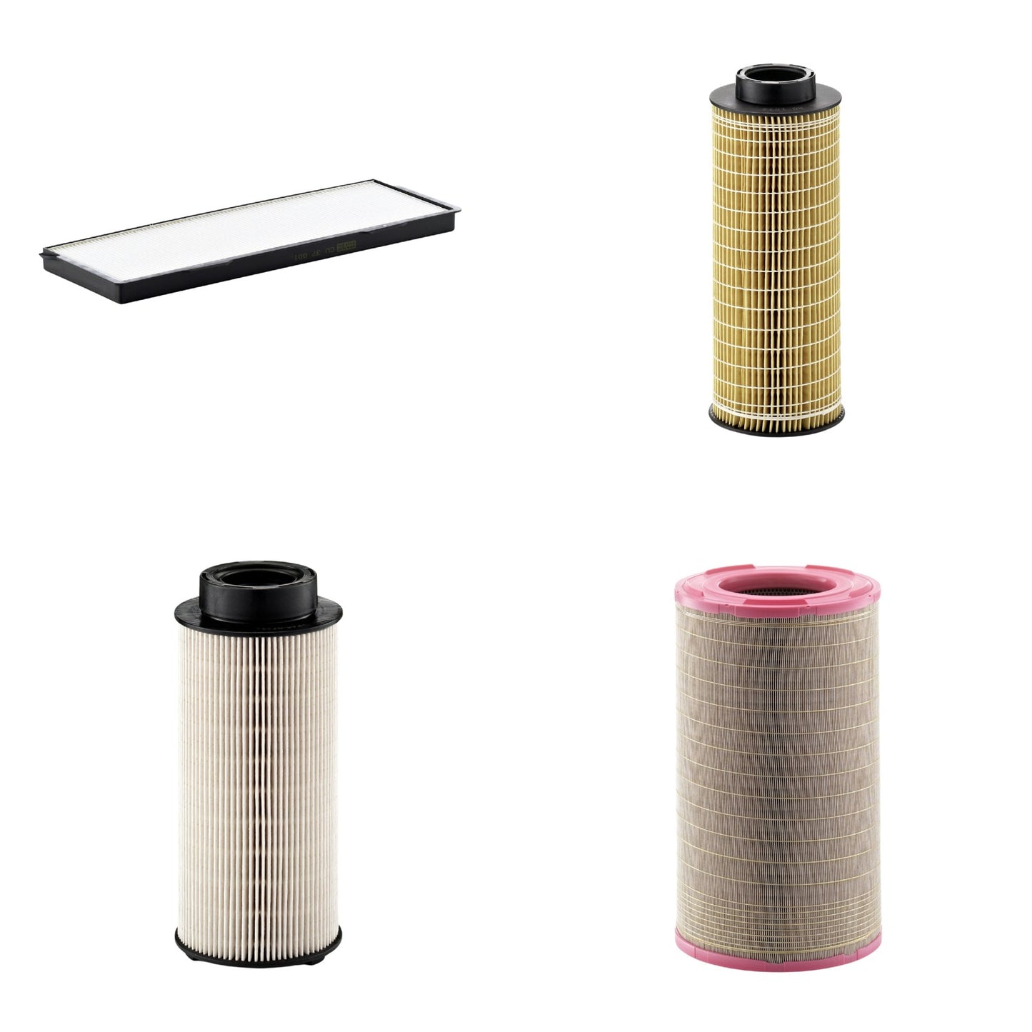 Kit Filtros de Ar Combustível Cabine Ar Condicionado Óleo - Mann-Filter - C301500 - CU37001 - HU1072x - PU941x - (1)