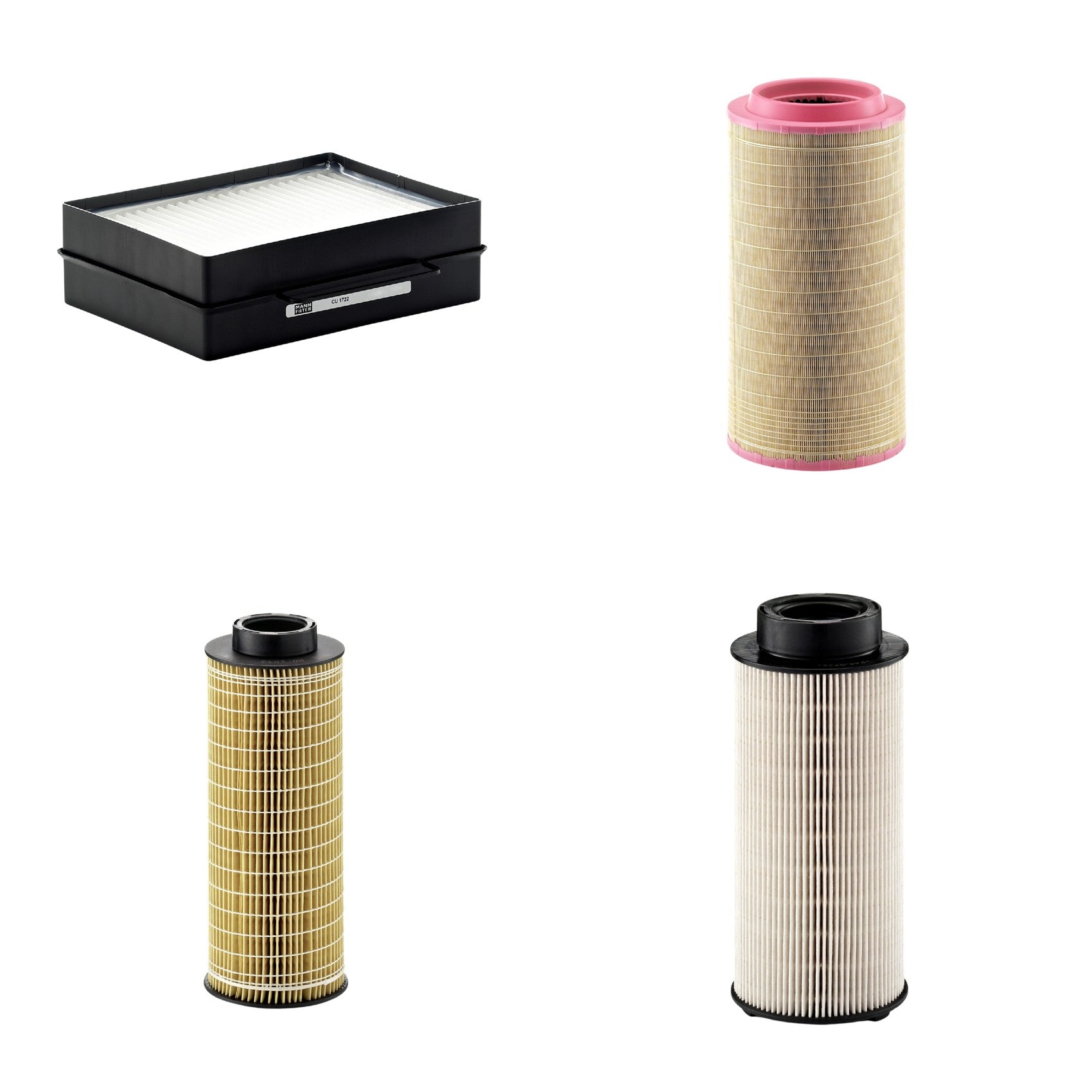 Kit Filtros de Ar Combustível Cabine Ar Condicionado Óleo - Mann-Filter - C271340 - CU1722 - HU1072x - PU941x - (1)