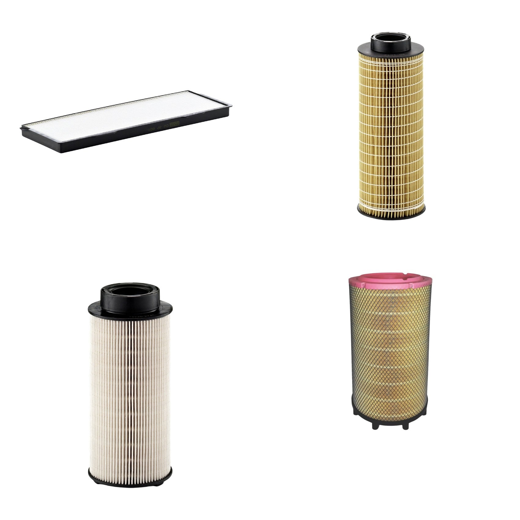 Kit Filtros de Ar Combustível Cabine Ar Condicionado Óleo - Mann-Filter - C31017/1 - CU37001 - HU1072x - PU941x - (1)