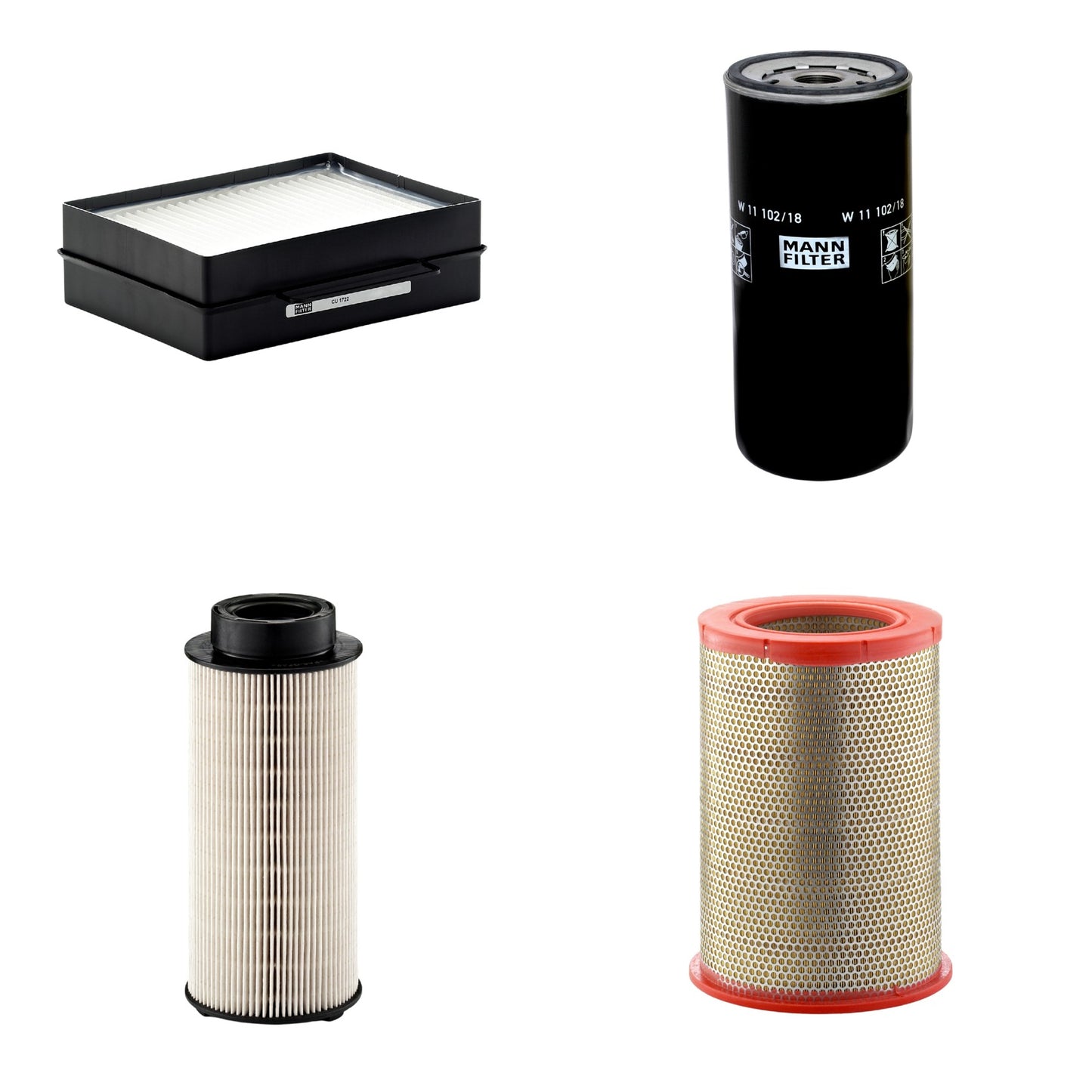 Kit Filtros de Ar Combustível Cabine Ar Condicionado Óleo - Mann-Filter - C301359 - CU1722 - PU941x - W11102/18 - (1)