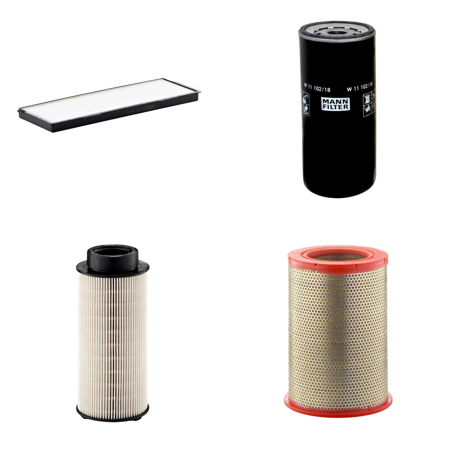 Kit Filtros de Ar Combustível Cabine Ar Condicionado Óleo - Mann-Filter - C301359 - CU37001 - PU941x - W11102/18 - (1)