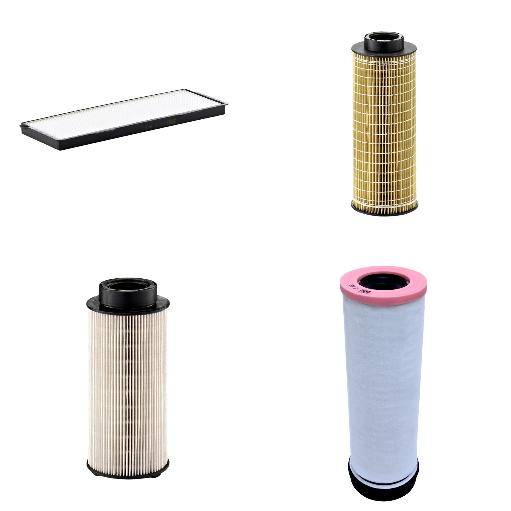 Kit Filtros de Ar Combustível Cabine Ar Condicionado Óleo - Mann-Filter - CF1652 - CU37001 - HU1072x - PU941x - (1)