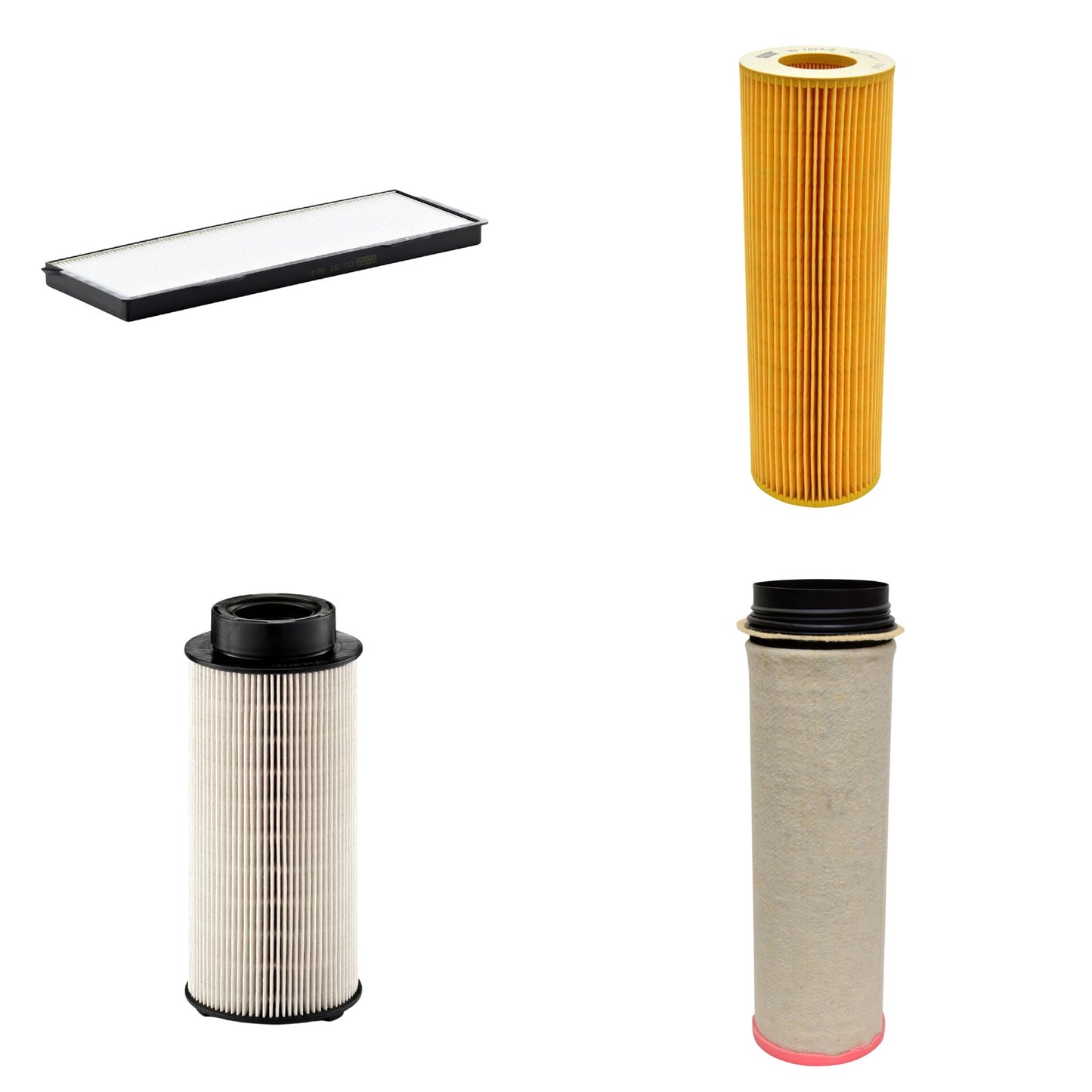 Kit Filtros de Ar Combustível Cabine Ar Condicionado Óleo - Mann-Filter - CF1651 - CU37001 - HU1077/2z - PU941x - (1)