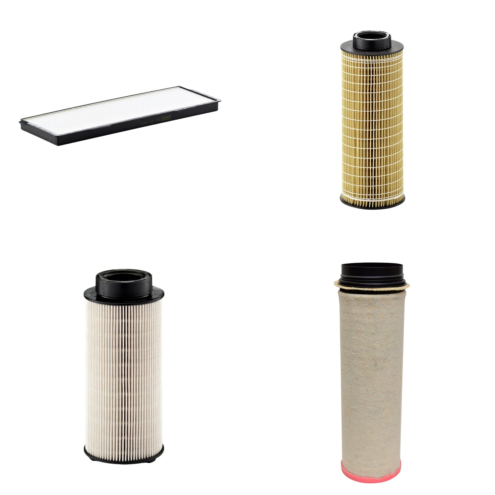 Kit Filtros de Ar Combustível Cabine Ar Condicionado Óleo - Mann-Filter - CF1651 - CU37001 - HU1072x - PU941x - (1)