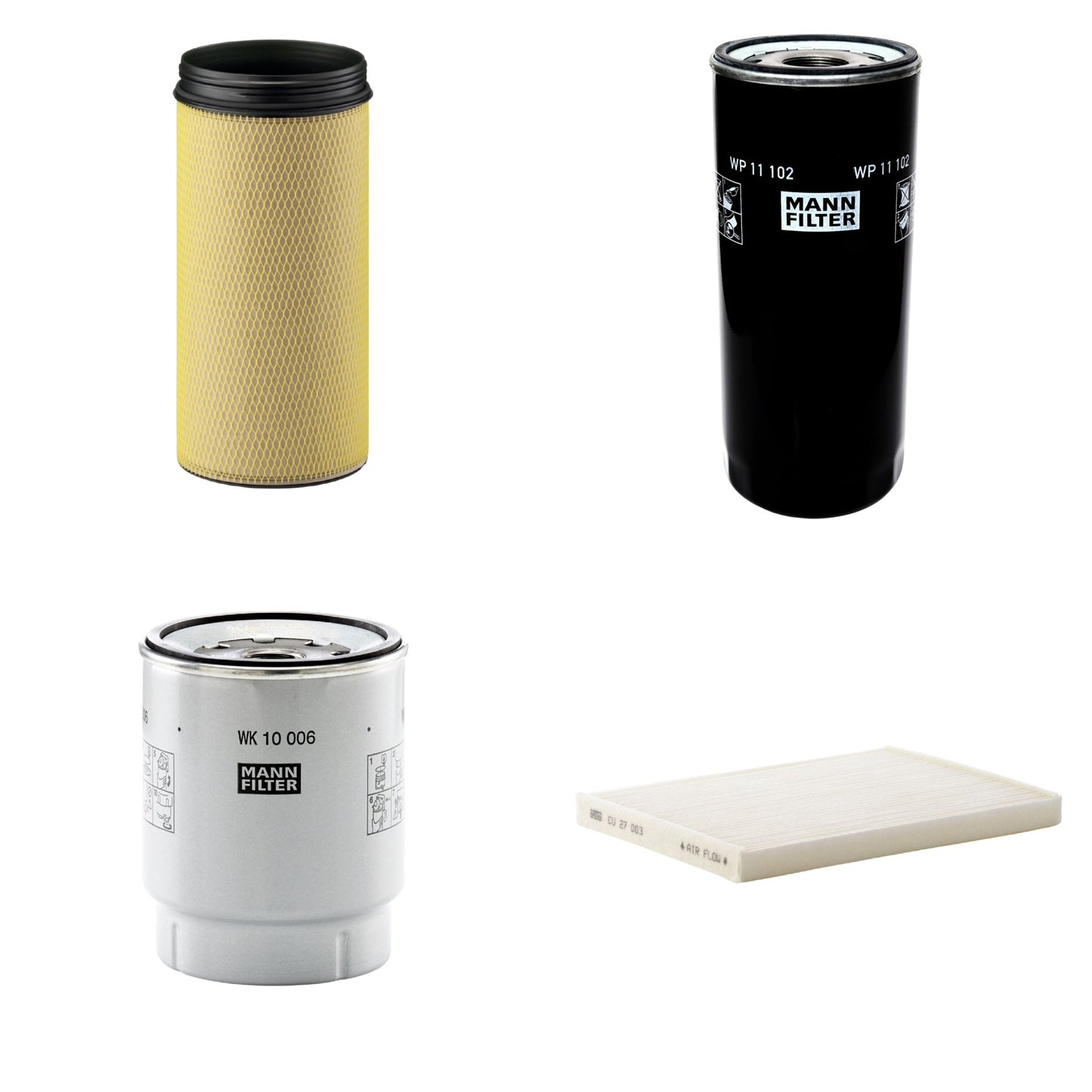 Kit Filtros de Ar Combustível Cabine Ar Condicionado Óleo - Mann-Filter - CF1940 - CU27003 - WK10006z - WP11102 - (1)