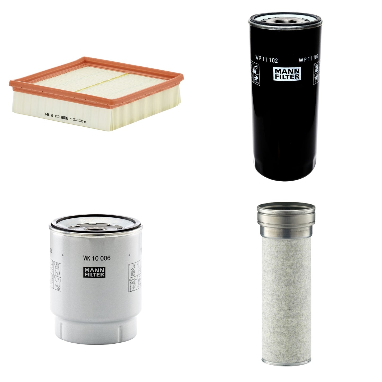 Kit Filtros de Ar Combustível Cabine Ar Condicionado Óleo - Mann-Filter - CF1510/1 - CU2184 - WK10006z - WP11102 - (1)