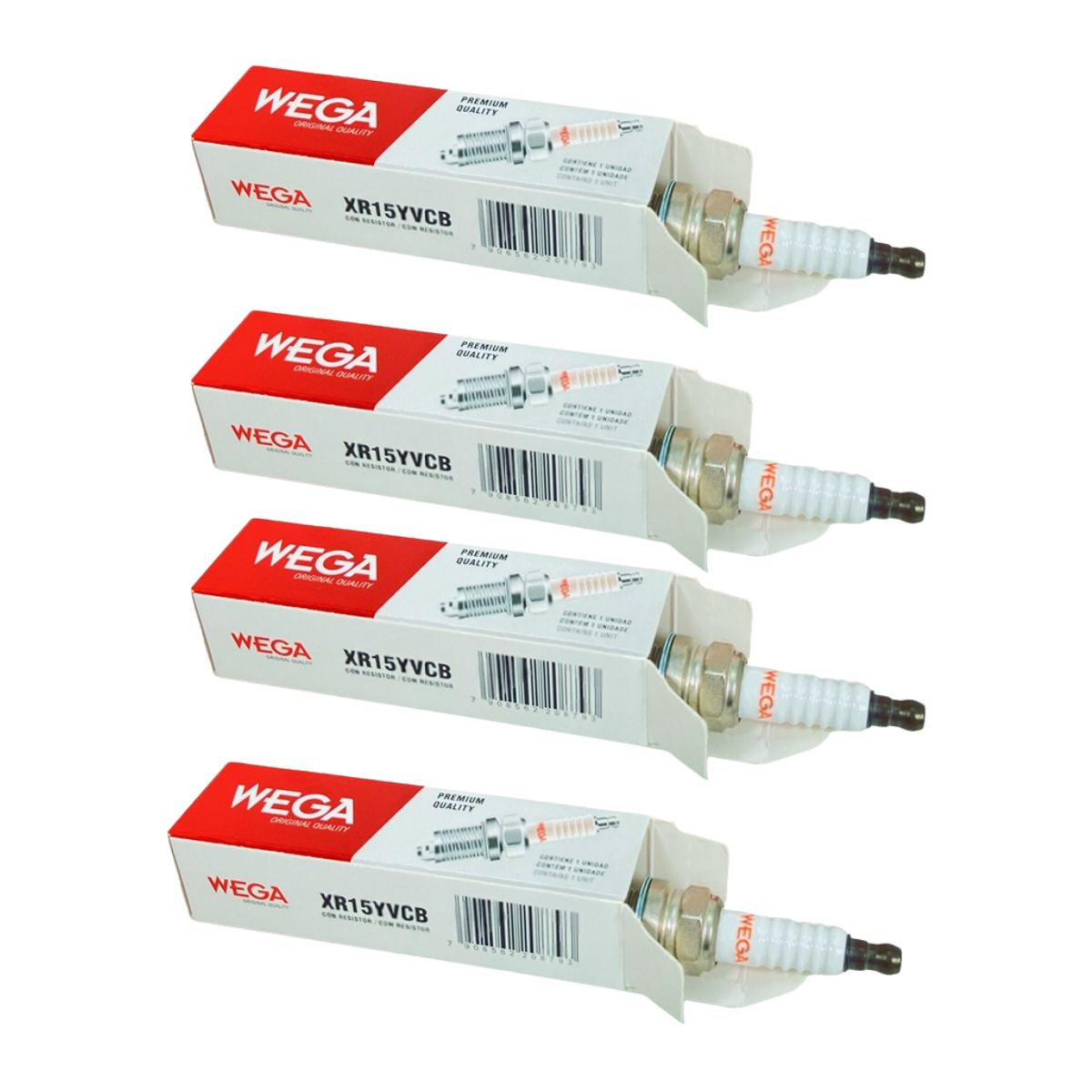 Jogo 4 Velas de Ignição - Wega - XR15YVCB - (1)