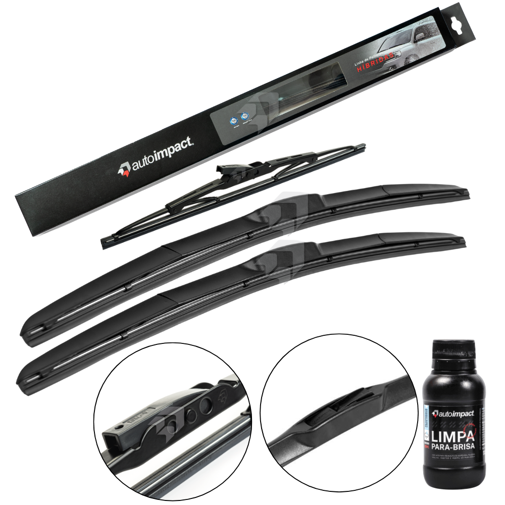 Kit de Palhetas do Limpador do Parabrisa e Traseira - Autoimpact - HI18 / PU16 - (1)