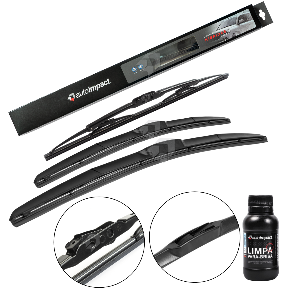 Kit de Palhetas do Limpador do Parabrisa e Traseira - Autoimpact - HI21 / HI19 / PU14 - (1)