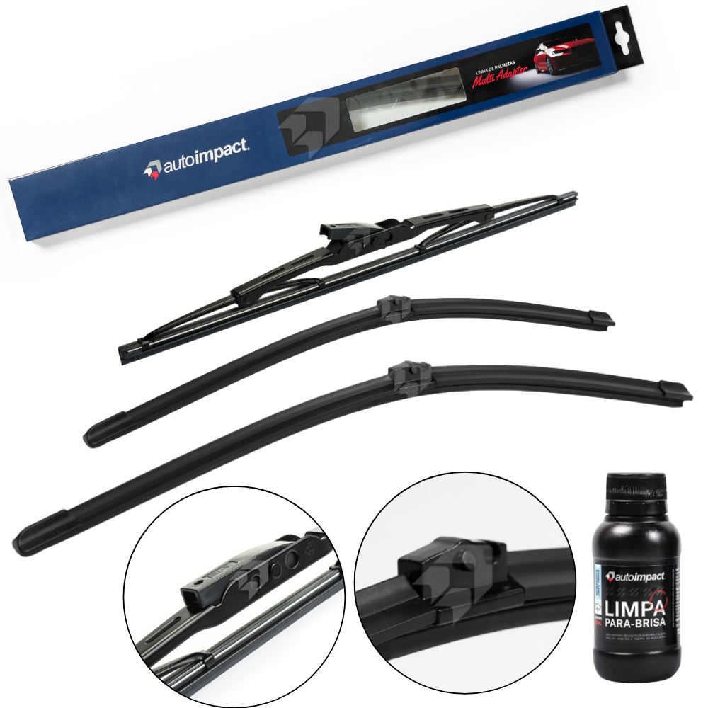 Kit de Palhetas do Limpador do Parabrisa e Traseira - Autoimpact - MA24 / MA21 / PU11 - (1)