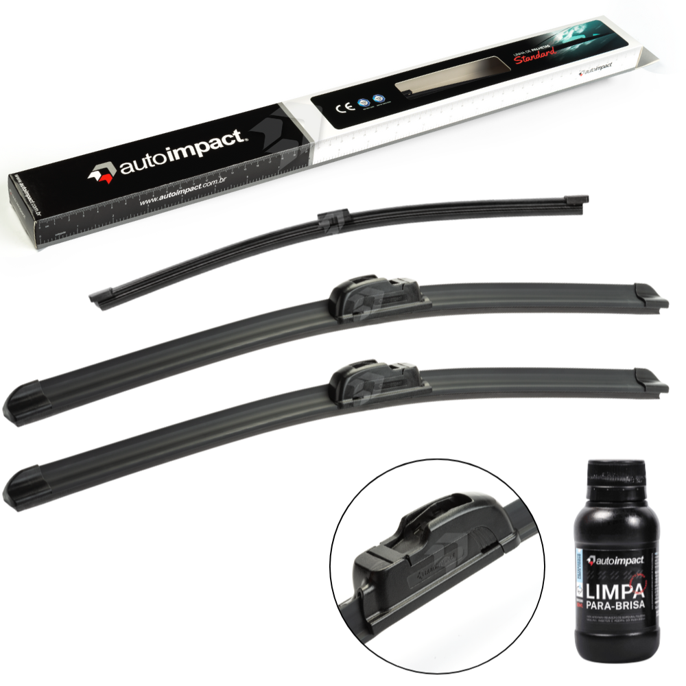 Kit de Palhetas do Limpador do Parabrisa e Traseira - Autoimpact - PA16 / TS12 - (1)