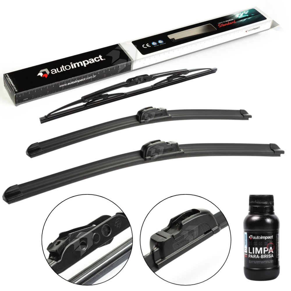Kit de Palhetas do Limpador do Parabrisa e Traseira - Autoimpact - PA21 / PA19 / PU13 - (1)