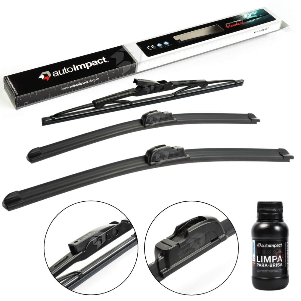 Kit de Palhetas do Limpador do Parabrisa e Traseira - Autoimpact - PA24 / PA16 / PU11 - (1)