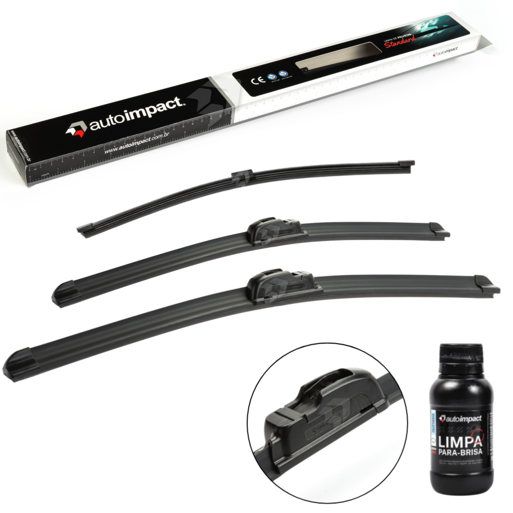 Kit de Palhetas do Limpador do Parabrisa e Traseira - Autoimpact - PA24 / PA18 / TS10 - (1)