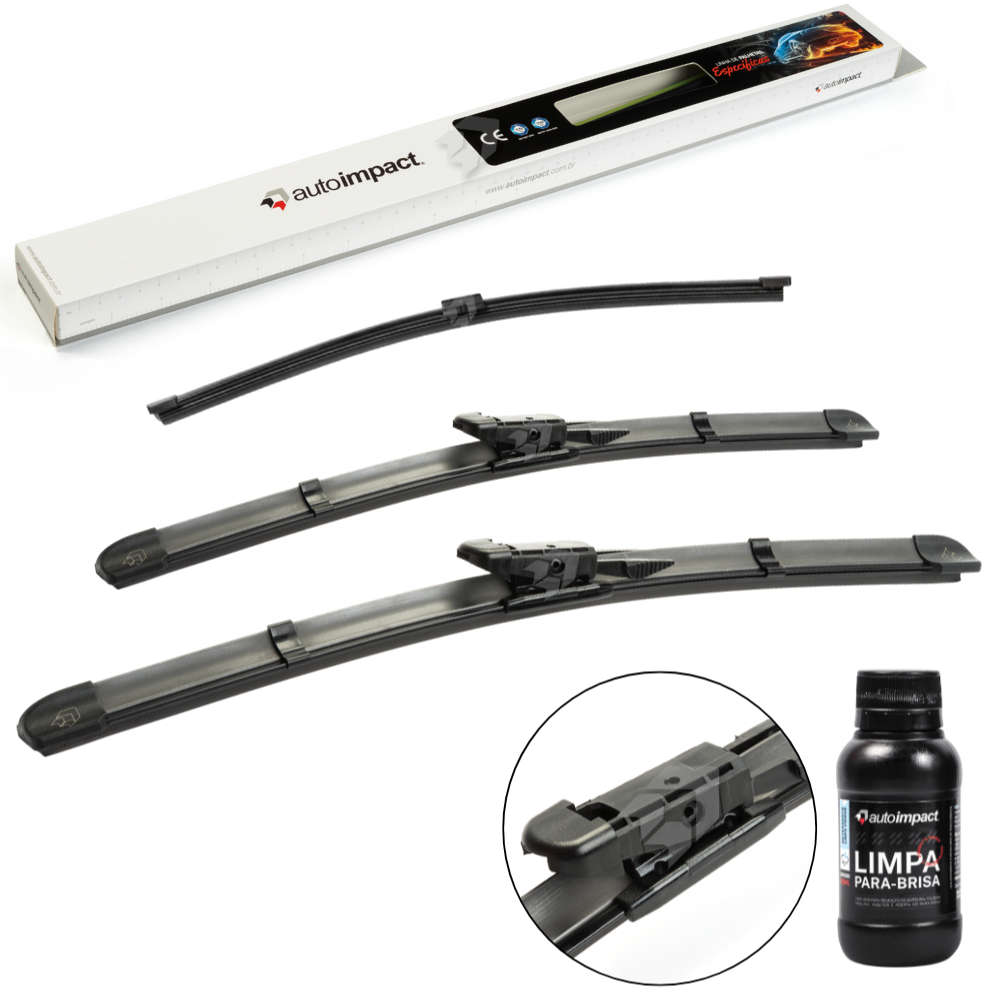 Kit de Palhetas do Limpador do Parabrisa e Traseira - Autoimpact - PB24 / PB15 / TS10 - (1)