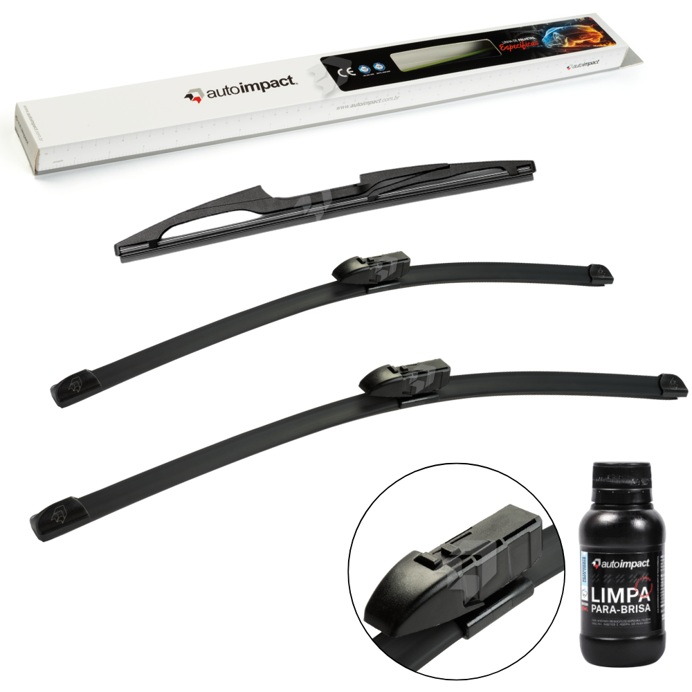Kit de Palhetas do Limpador do Parabrisa e Traseira - Autoimpact - PC21 / PC18 / TR12 - (1)