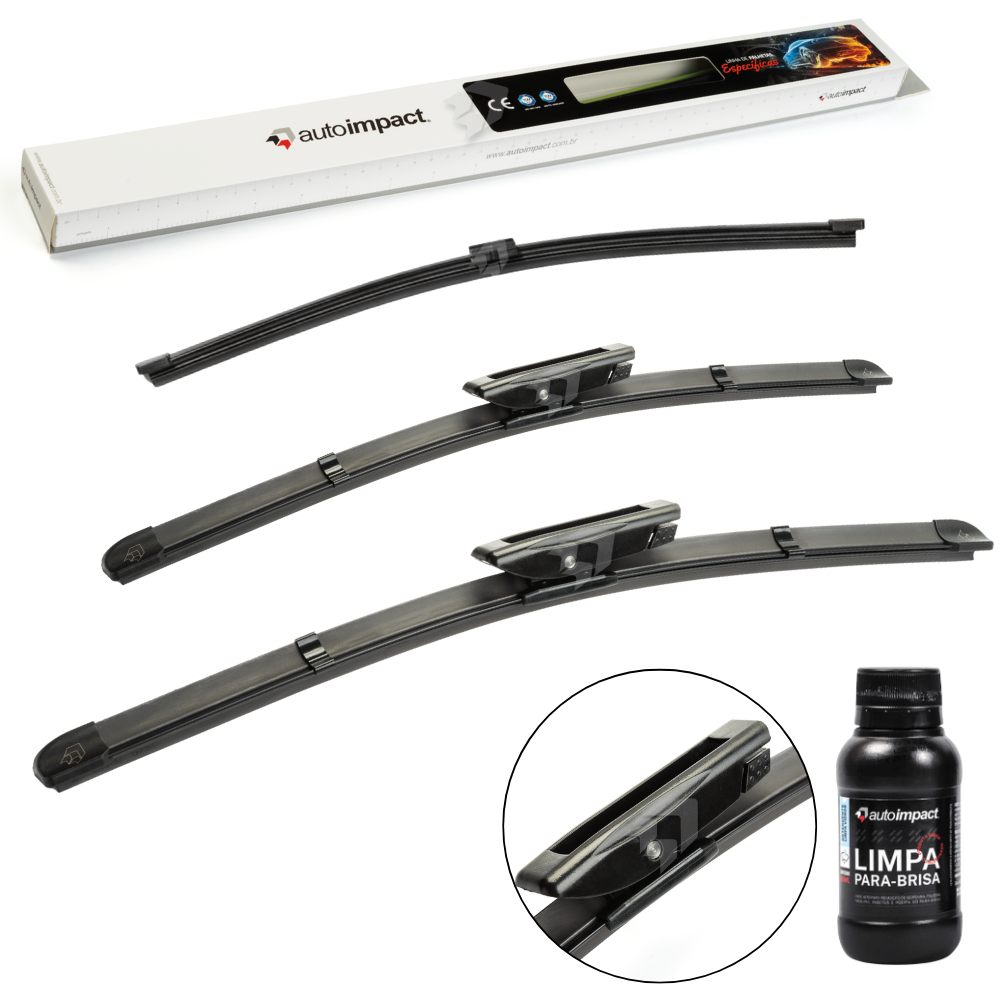 Kit de Palhetas do Limpador do Parabrisa e Traseira - Autoimpact - PD22 / PD16 / TS10 - (1)
