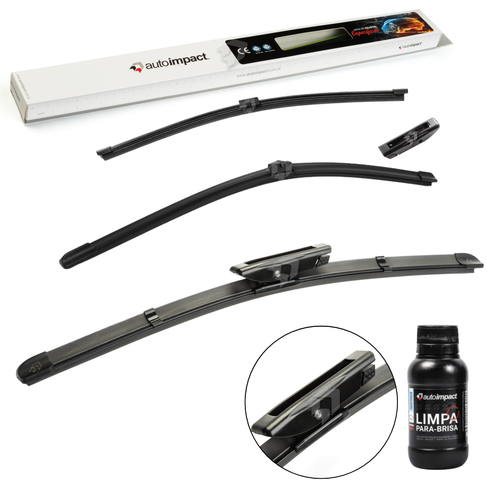 Kit de Palhetas do Limpador do Parabrisa e Traseira - Autoimpact - PD24 / MA14 / TS10 - (1)