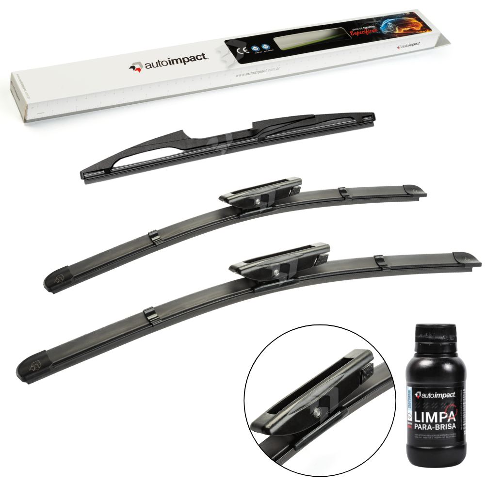 Kit de Palhetas do Limpador do Parabrisa e Traseira - Autoimpact - PD24 / PD16 / TR12 - (1)