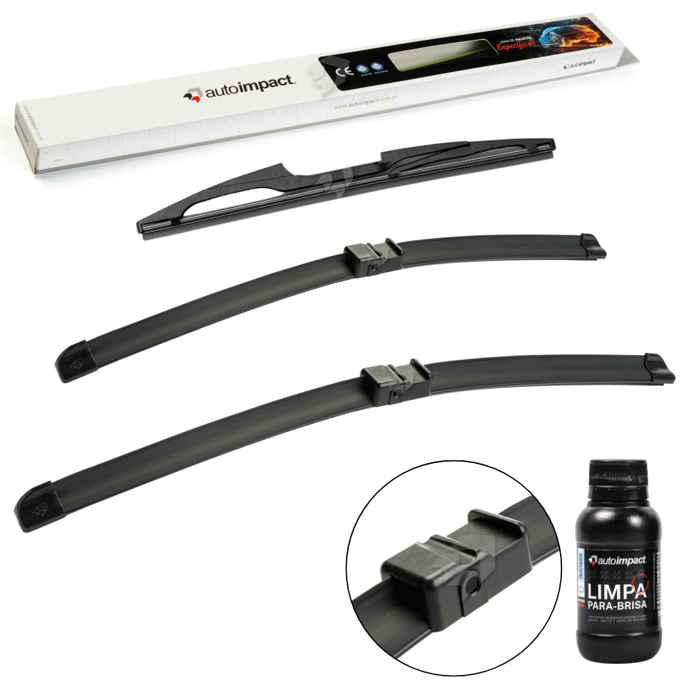 Kit de Palhetas do Limpador do Parabrisa e Traseira - Autoimpact - PE22 / PE17 / TR12 - (1)