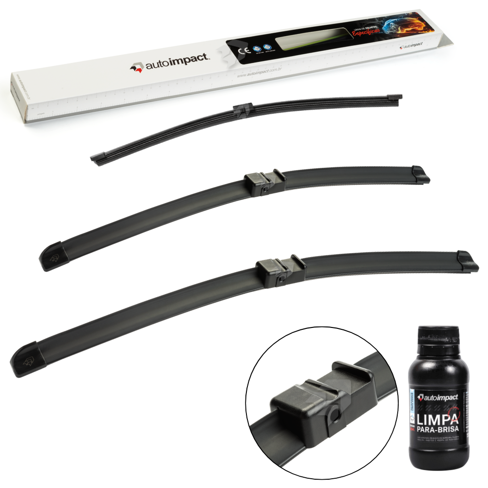 Kit de Palhetas do Limpador do Parabrisa e Traseira - Autoimpact - PE26 / PE19 / TS14 - (1)