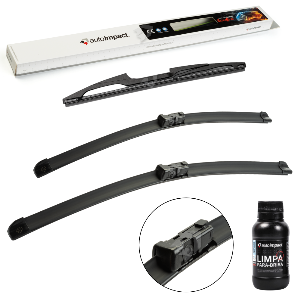 Kit de Palhetas do Limpador do Parabrisa e Traseira - Autoimpact - PF24 / PF15 / TR12 - (1)