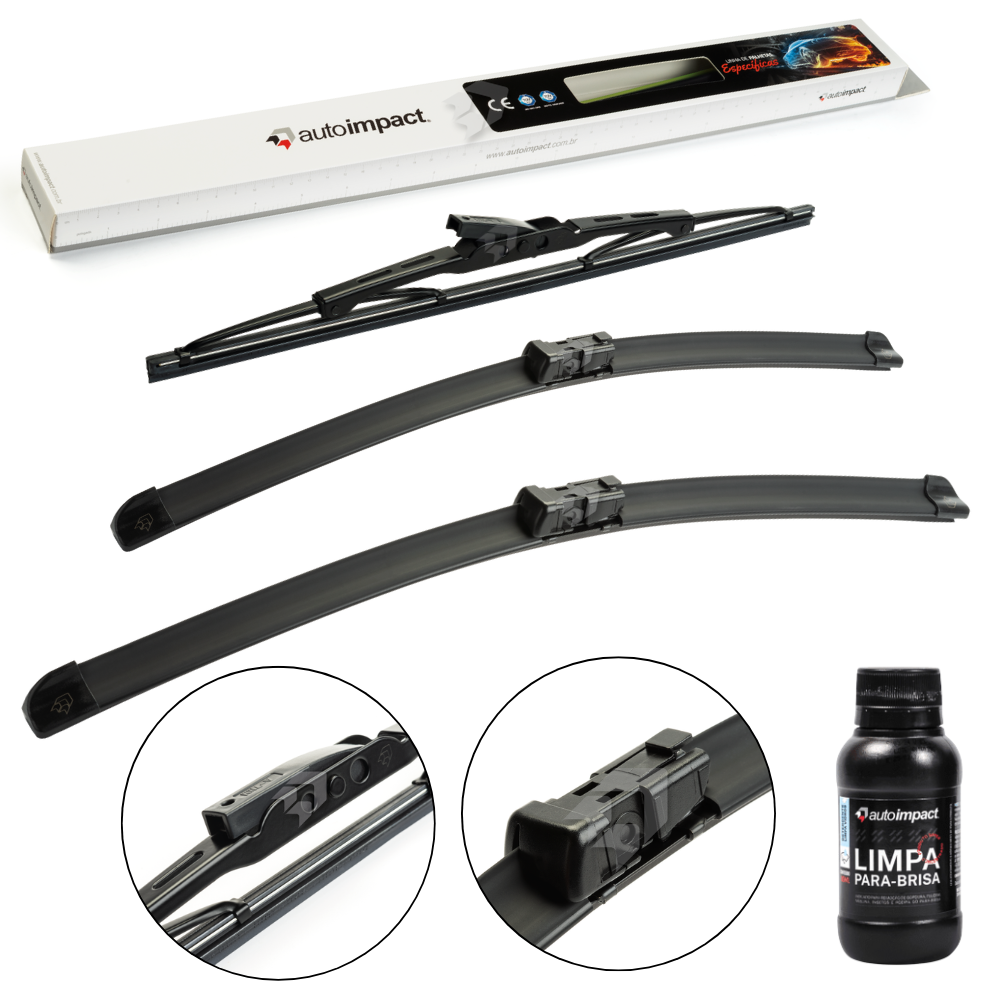 Kit de Palhetas do Limpador do Parabrisa e Traseira - Autoimpact - PF24 / PF21 / PU11 - (1)