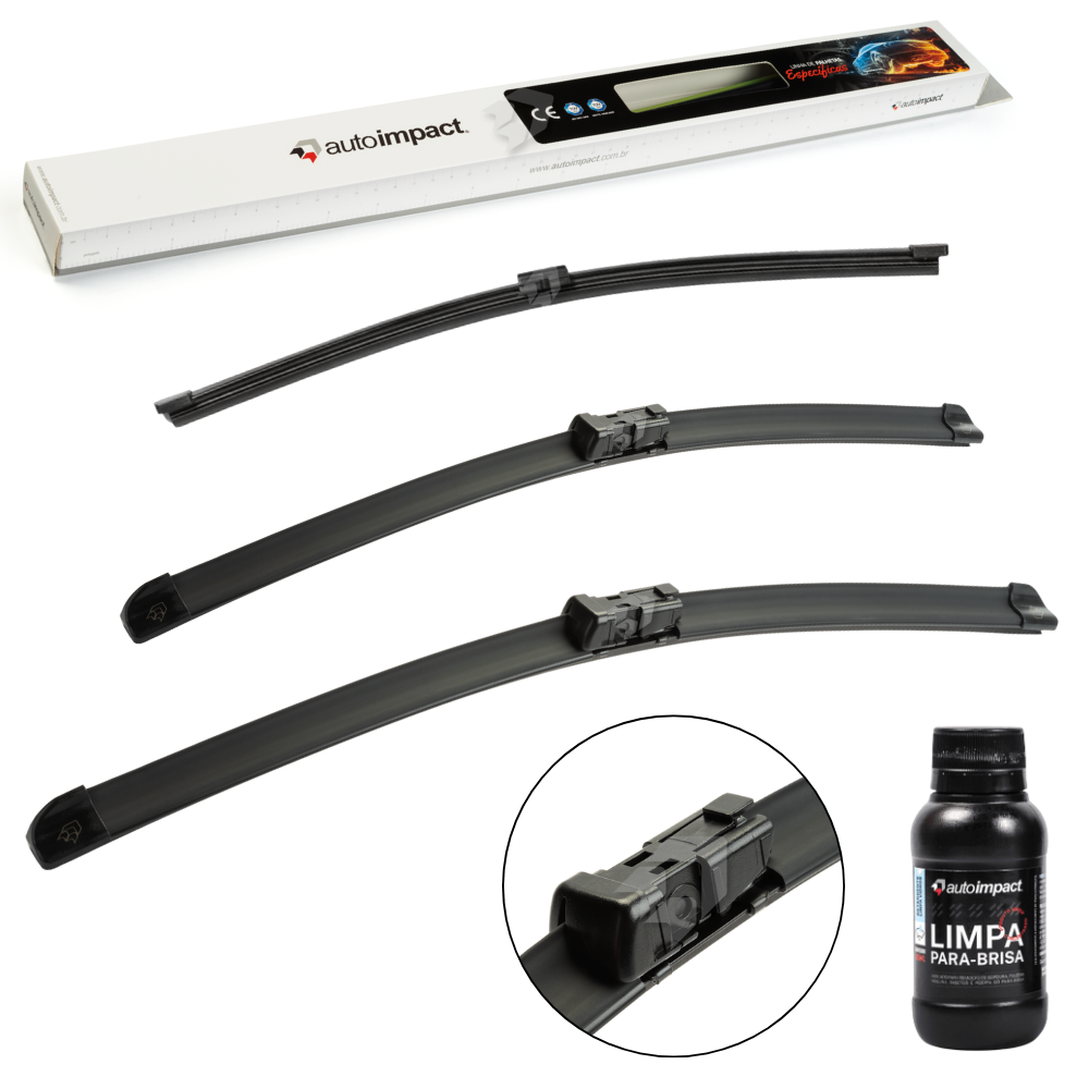 Kit de Palhetas do Limpador do Parabrisa e Traseira - Autoimpact - PF24 / PF16 / TS12 - (1)