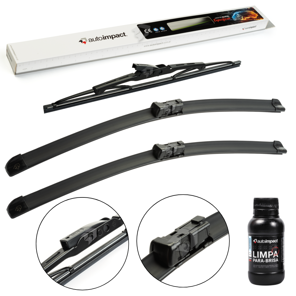 Kit de Palhetas do Limpador do Parabrisa e Traseira - Autoimpact - PF27 / PU11 - (1)