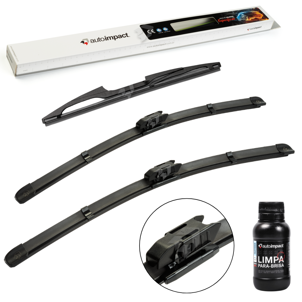 Kit de Palhetas do Limpador do Parabrisa e Traseira - Autoimpact - PJ26 / PJ16 / TR11 - (1)