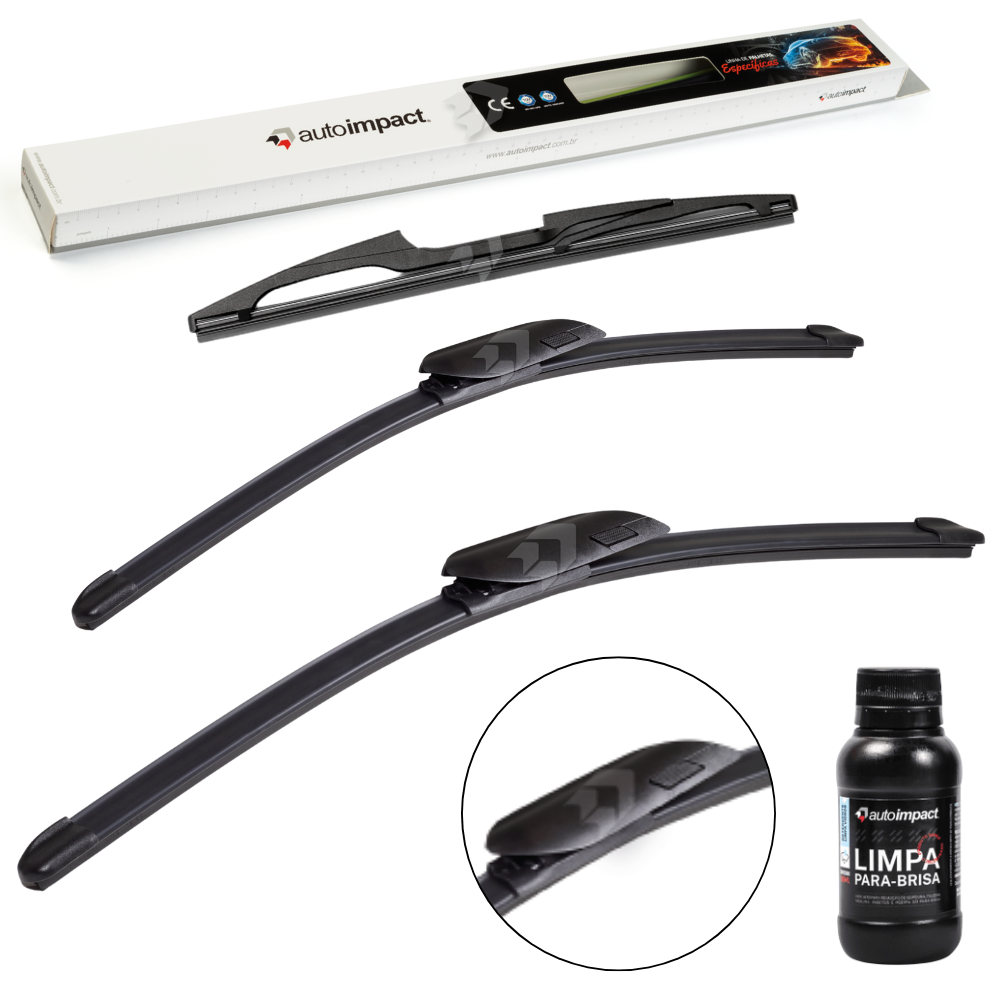 Kit de Palhetas do Limpador do Parabrisa e Traseira - Autoimpact - PL23 / PL17 / TR08 - (1)