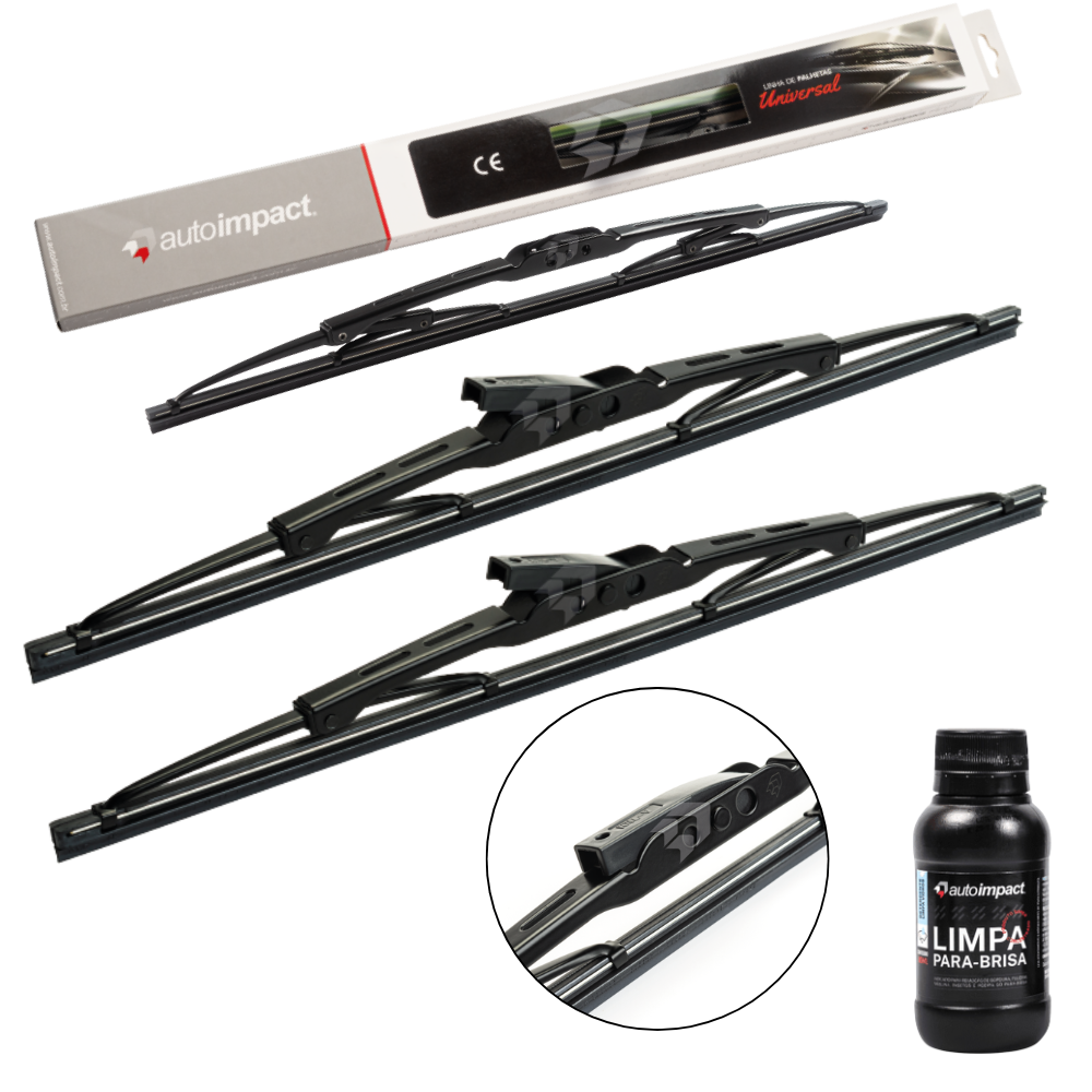 Kit de Palhetas do Limpador do Parabrisa e Traseira - Autoimpact - PU18 / PU17 - (1)