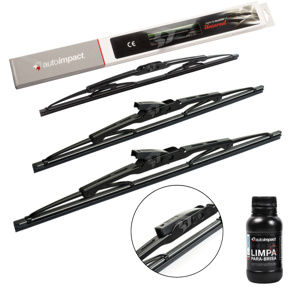 Kit de Palhetas do Limpador do Parabrisa e Traseira - Autoimpact - PU20 / PU18 / PU13 - (1)