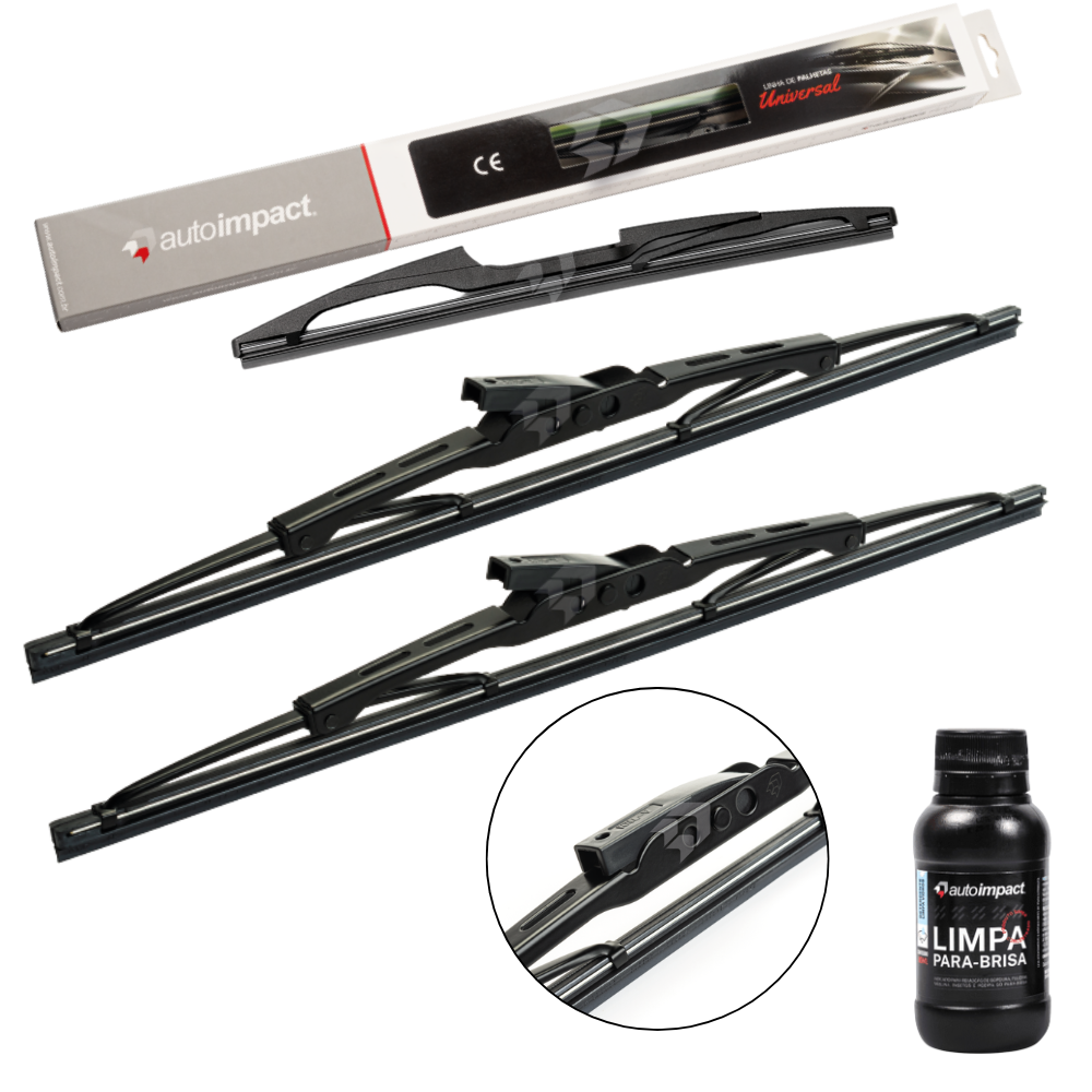Kit de Palhetas do Limpador do Parabrisa e Traseira - Autoimpact - PU20 / TR12 - (1)