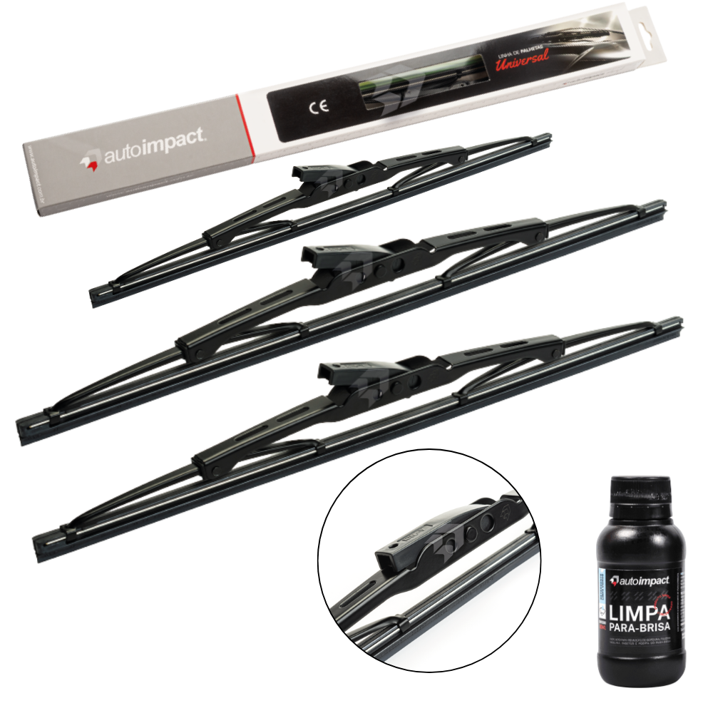 Kit de Palhetas do Limpador do Parabrisa e Traseira - Autoimpact - PU20 / PU16 - (1)