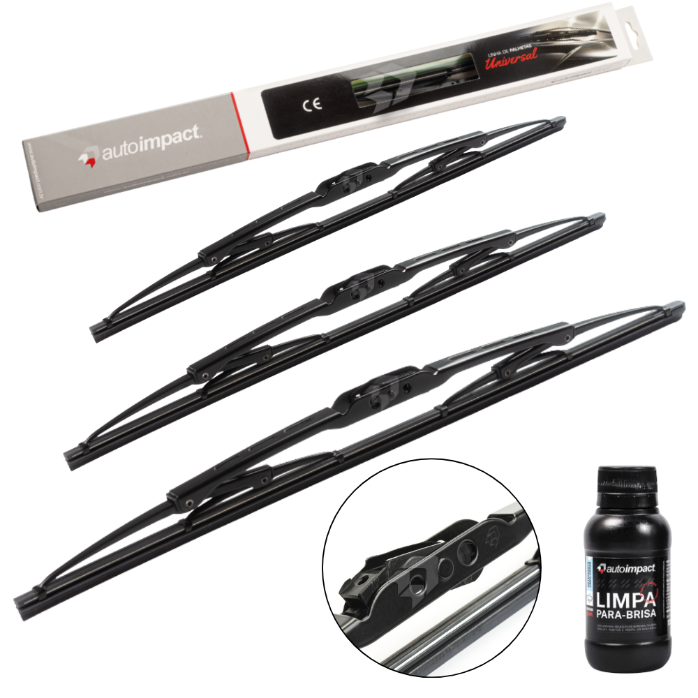 Kit de Palhetas do Limpador do Parabrisa e Traseira - Autoimpact - PU21 / PU19 / PU14 - (1)