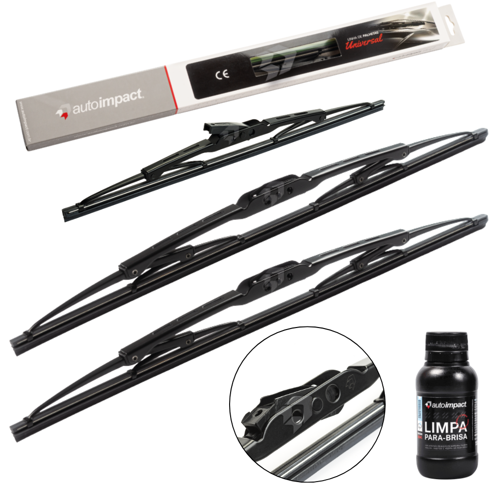 Kit de Palhetas do Limpador do Parabrisa e Traseira - Autoimpact - PU22 / PU16 - (1)