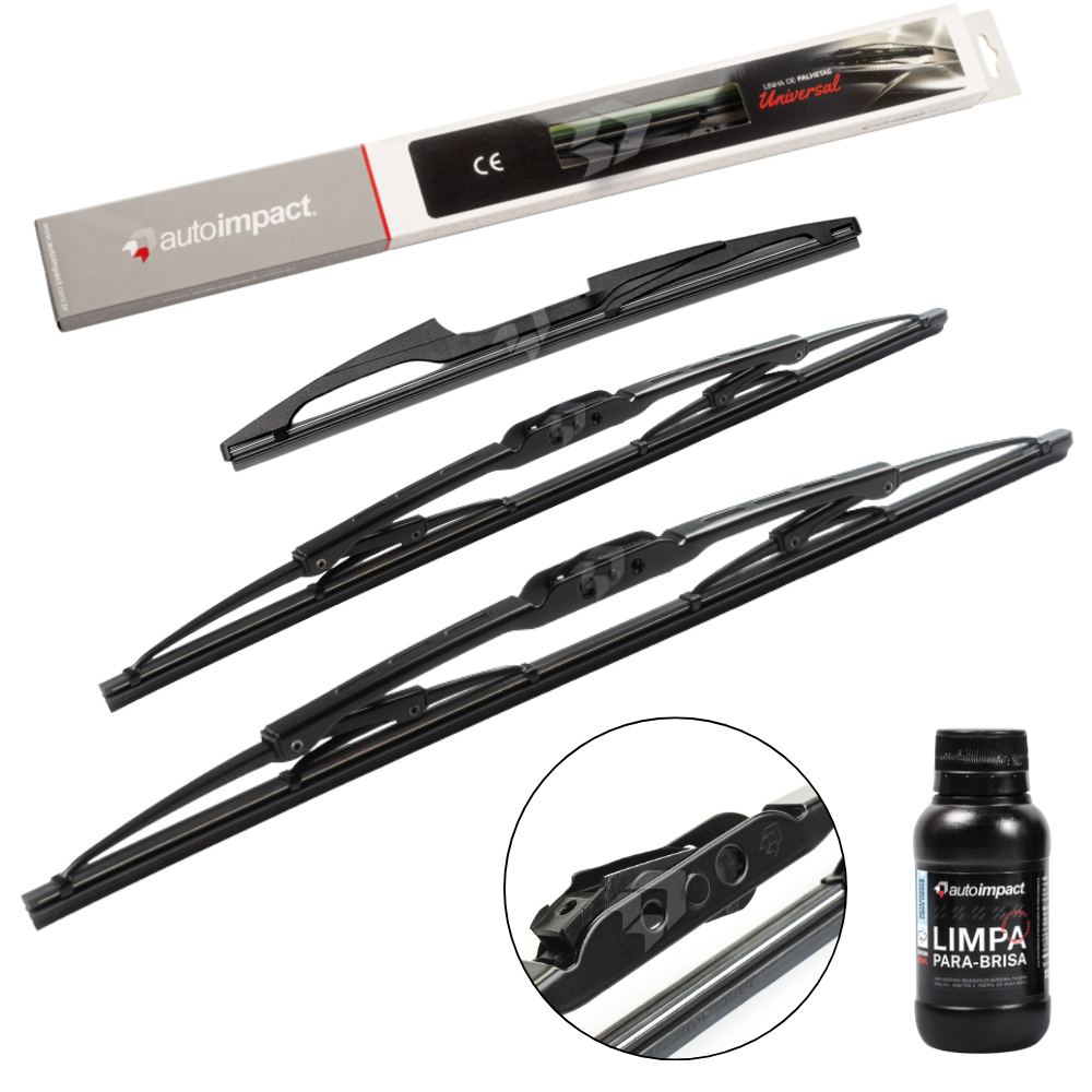 Kit de Palhetas do Limpador do Parabrisa e Traseira - Autoimpact - PU24 / PU15 / TR12 - (1)