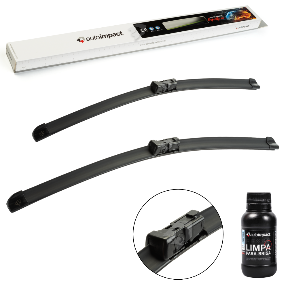 Par de Palhetas do Parabrisa Dianteira Específica 24" e 14" - Autoimpact - PF24 / PF14 - (1)