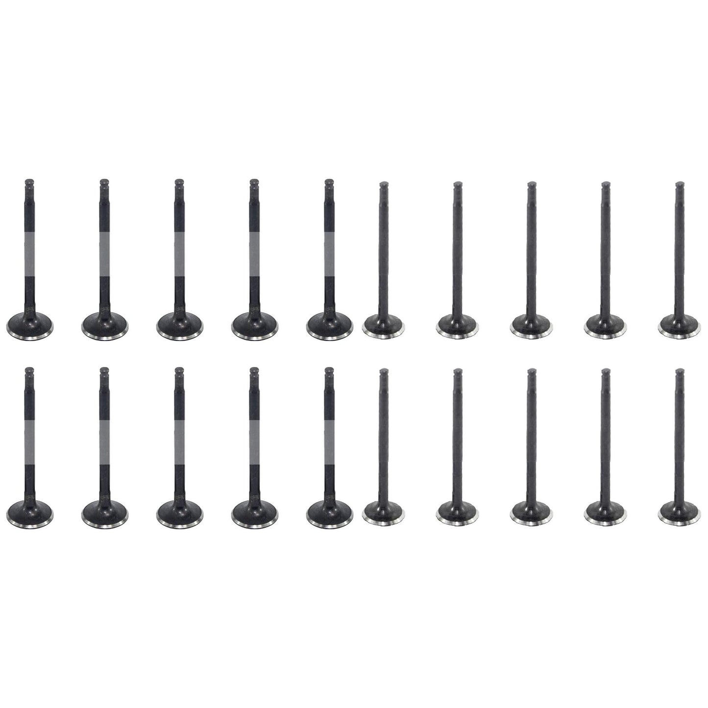 Kit com 10 Válvulas de Admissão e 10 Válvulas de Escape - Mahle Metal Leve - VA0480233 STD / VE0480251 STD - (1)