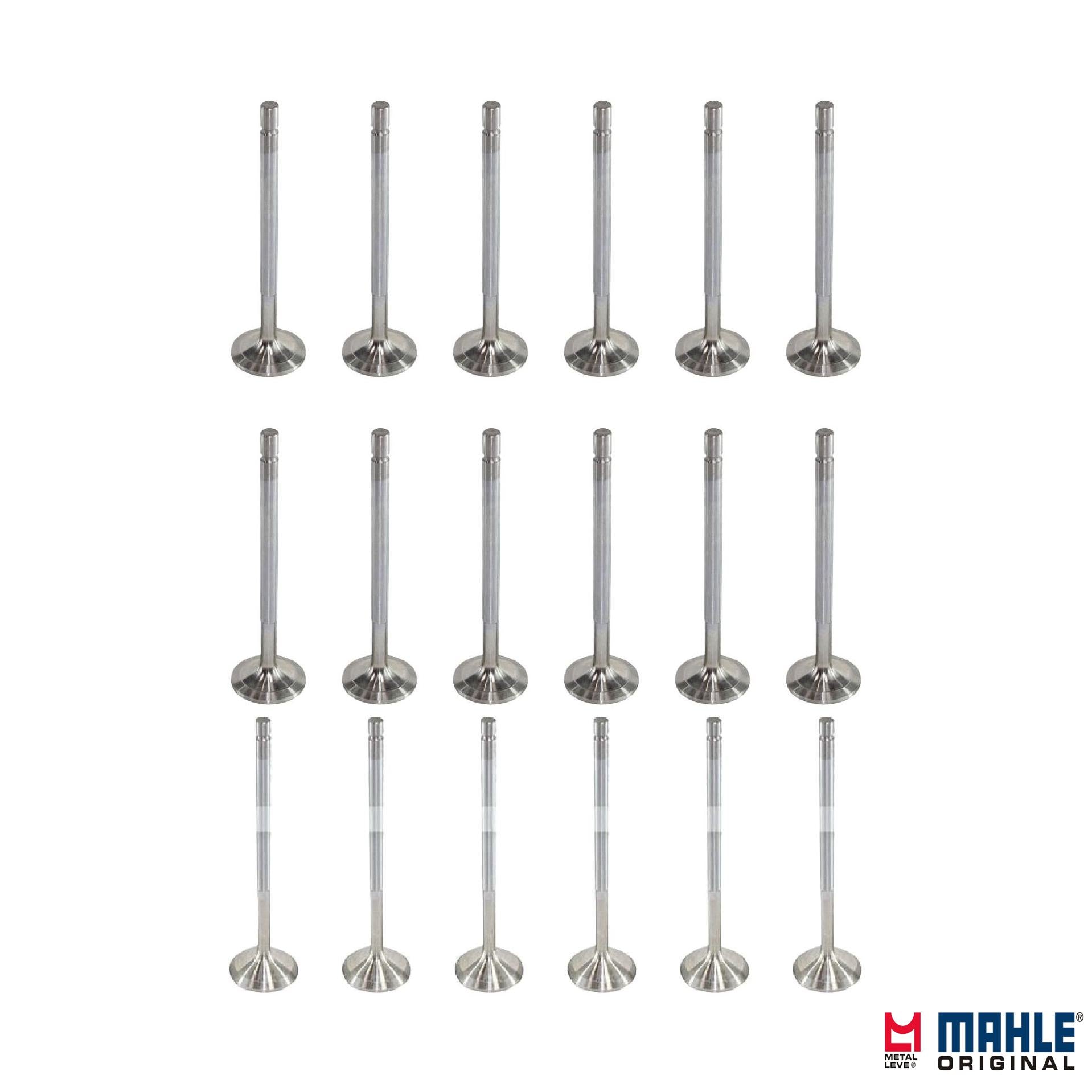 Kit com 12 Válvulas de Admissão e 6 Válvulas de Escape - Mahle Metal Leve - VA0480244 STD / VE0480245 STD - (1)