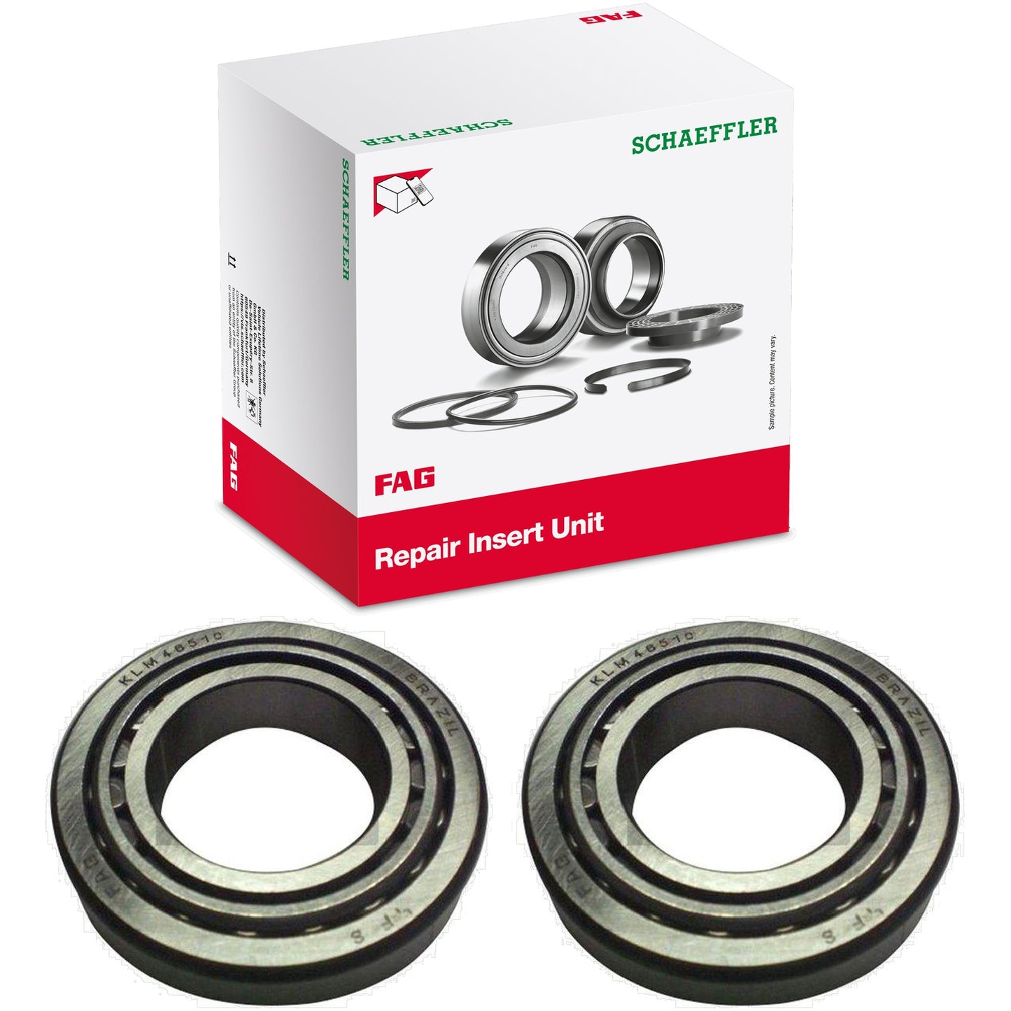 Par Rolamento de Roda Dianteiro - FAG - KLM48548.LM48510 - (1)