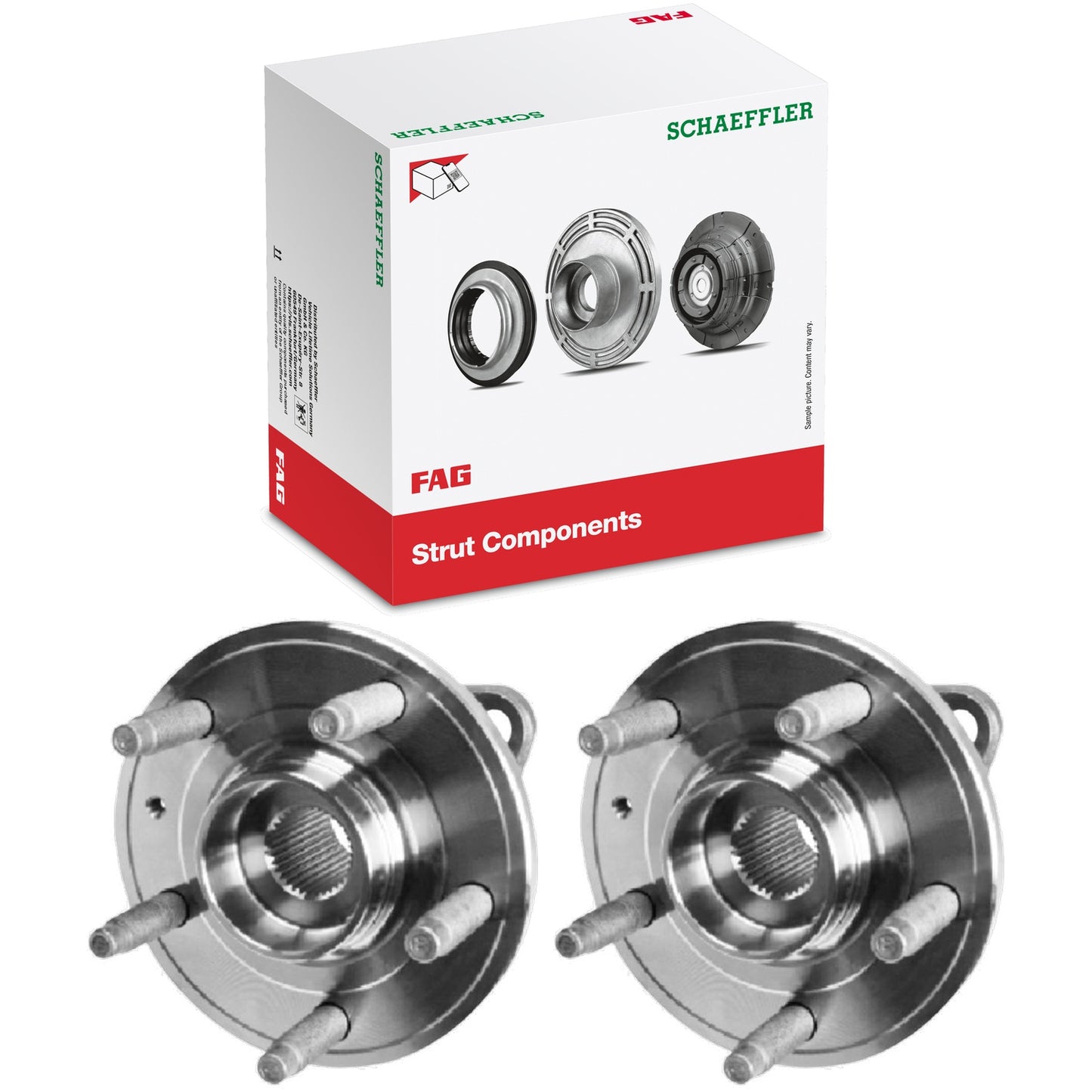Par Cubo de Roda Dianteiro com Rolamento - FAG - 713 1151 10 - (1)