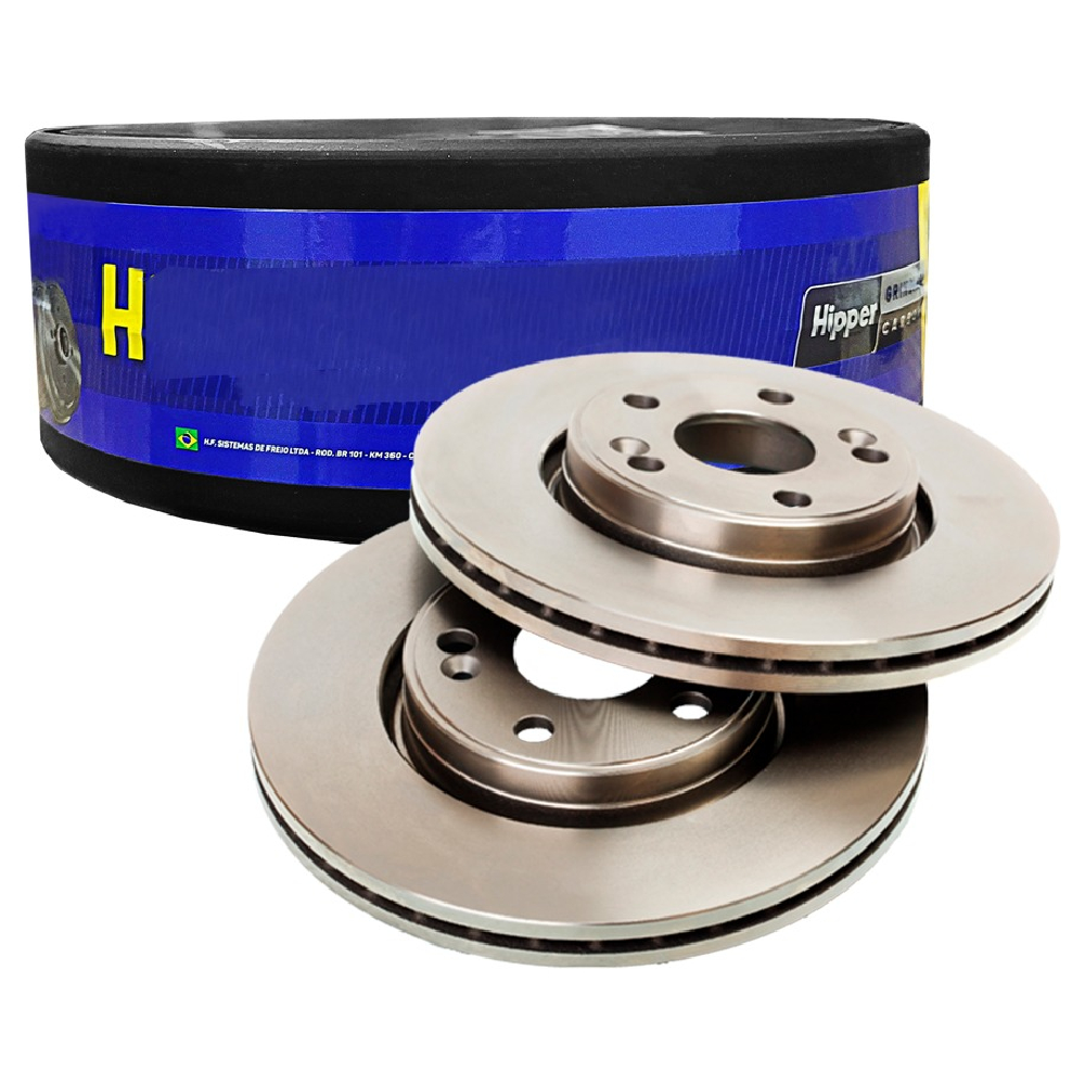Par Disco Freio Dianteiro - Hipper Freios - HF 933B - (1)