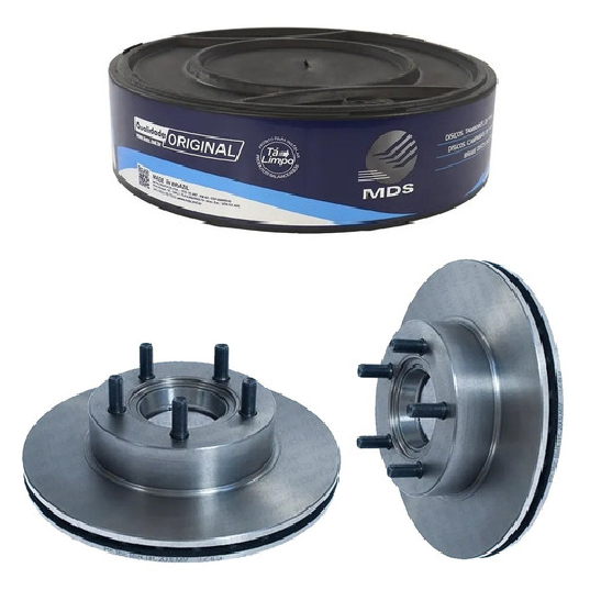 Par Disco de Freio Dianteiro Ventilado - MDS - D33F - (1)