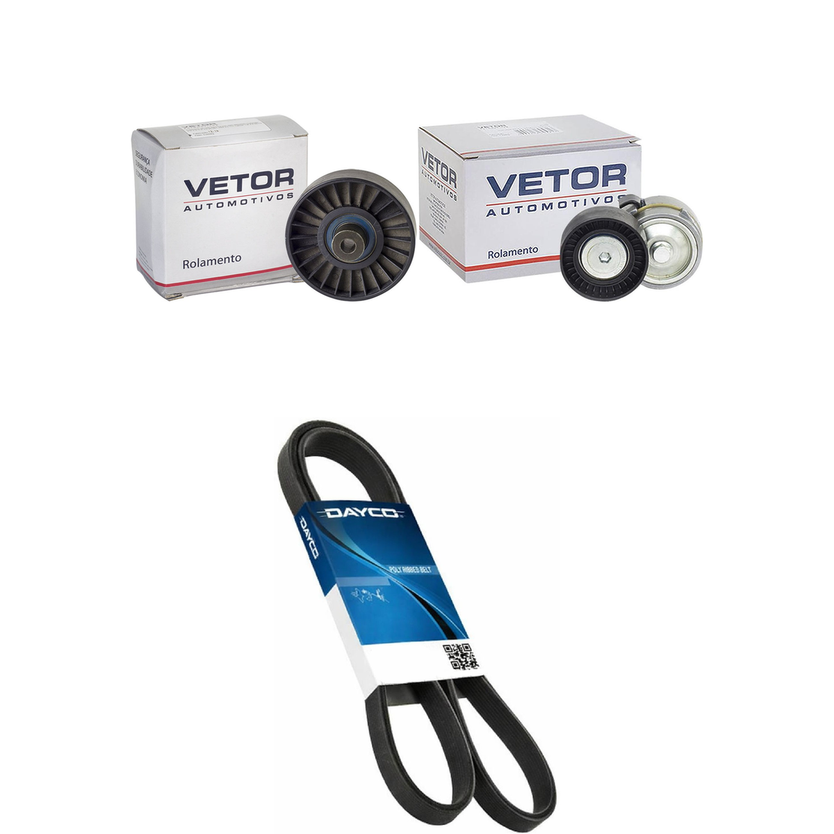 Kit Correia de Acessórios - Dayco - Vt7005 Vt8179 6PK1855 - (1)
