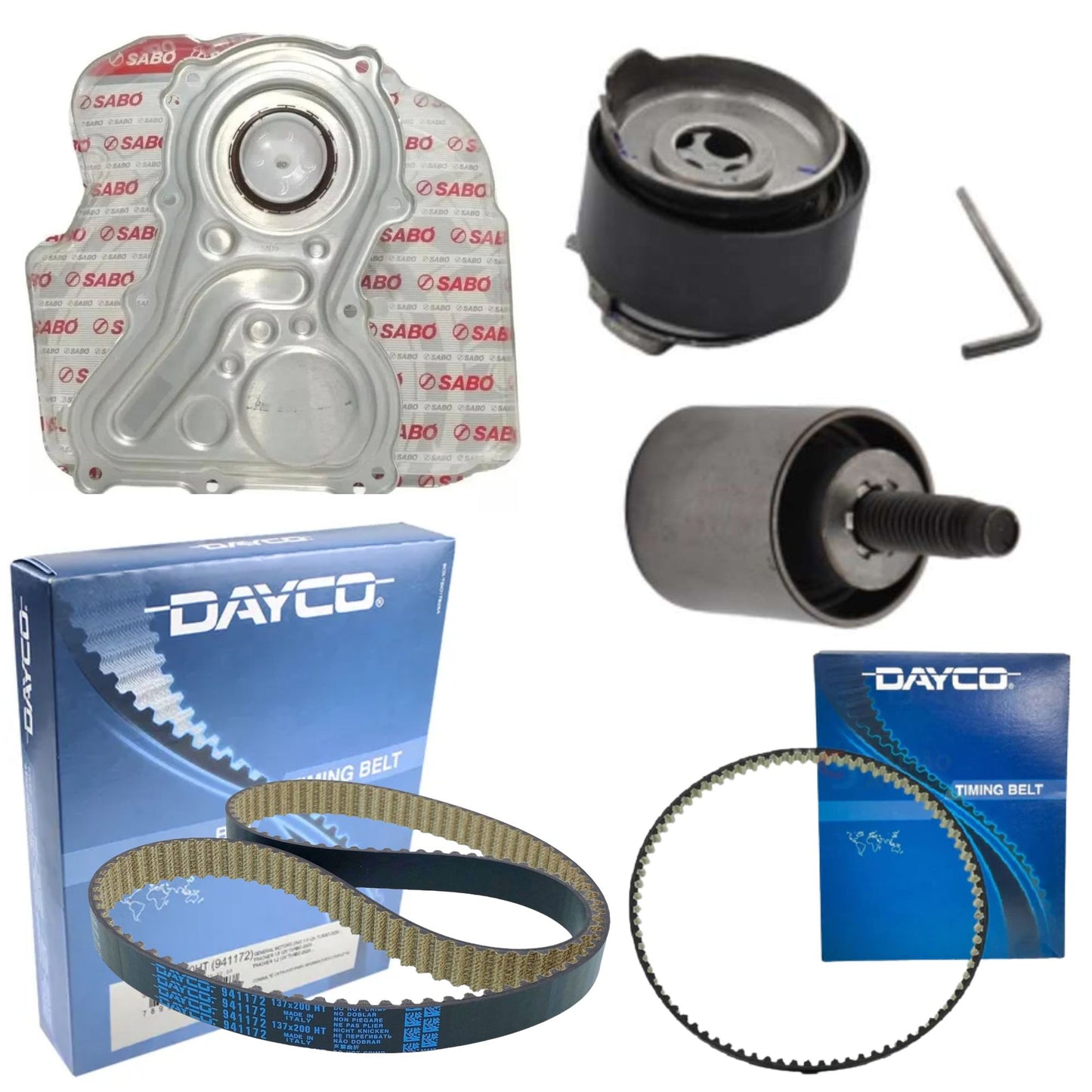 Kit Correia Tensor Polia Retentor Dianteiro Onix Tracker 1.0 3Cil - Dayco / Cobra / Sabó - (1)