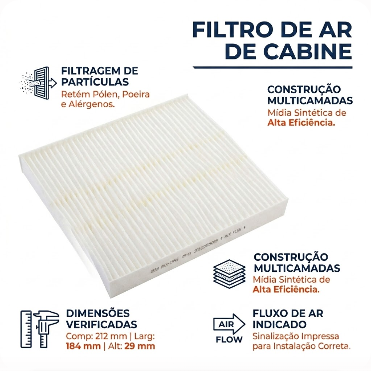 FIltro de Ar Condicionado Cabine - Wega - AKX-1993 - (3)