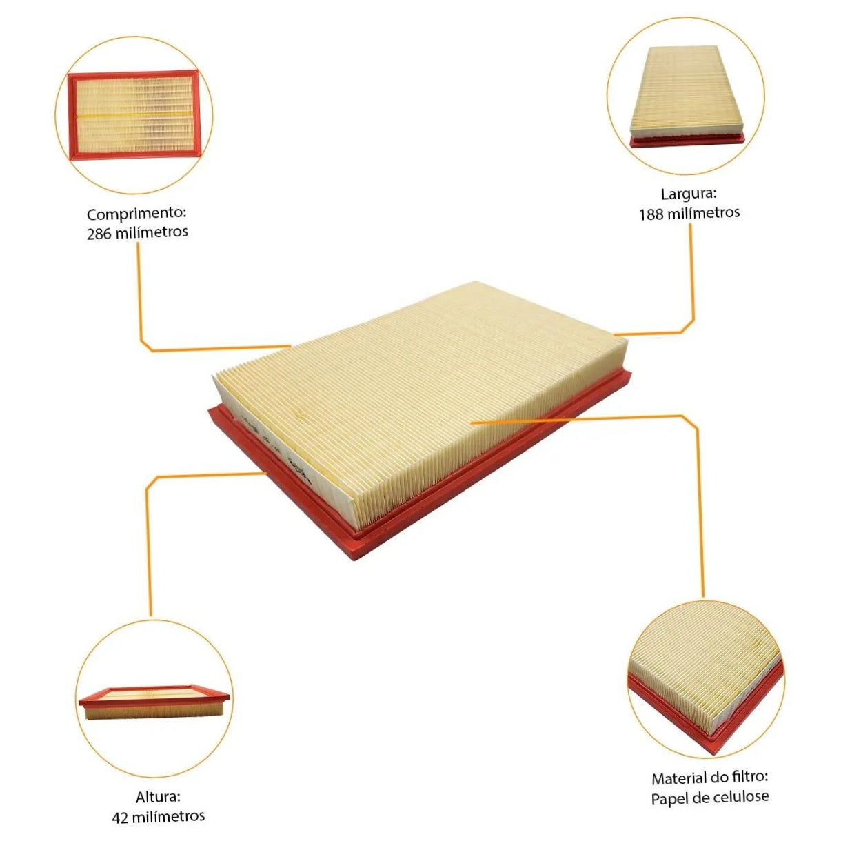Filtro de Ar do Motor - Wega - FAP-3287 - (2)